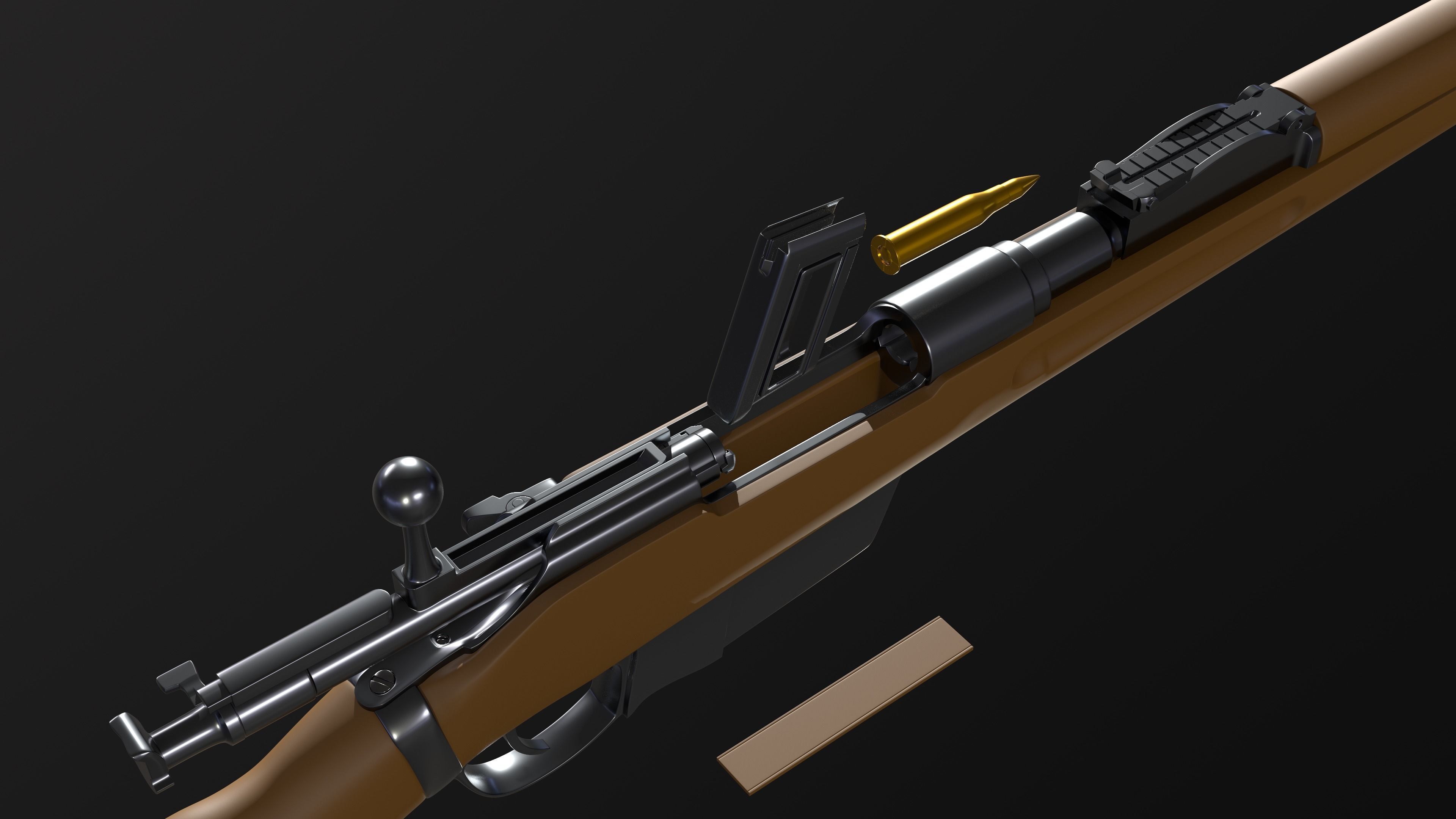 35M Manlicher lowpoly Low-poly 3D model_18