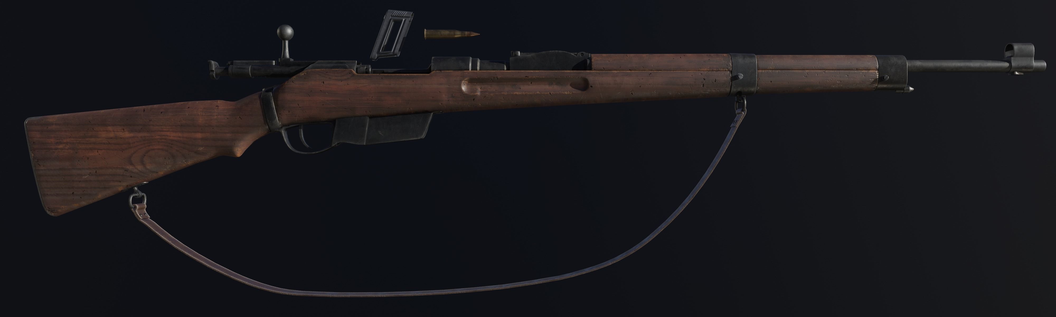 35M Manlicher lowpoly Low-poly 3D model_4