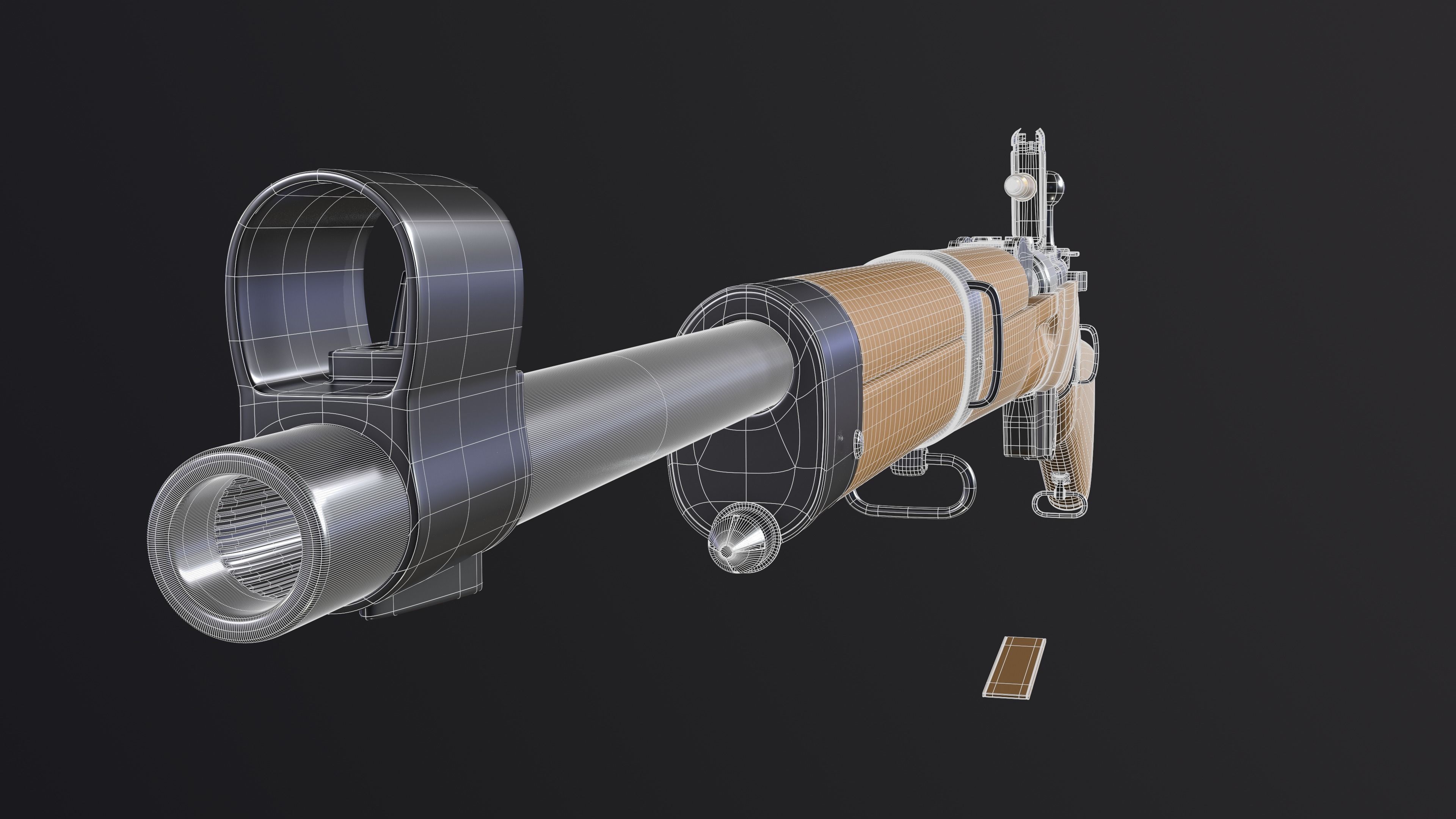 35M Manlicher lowpoly Low-poly 3D model_23