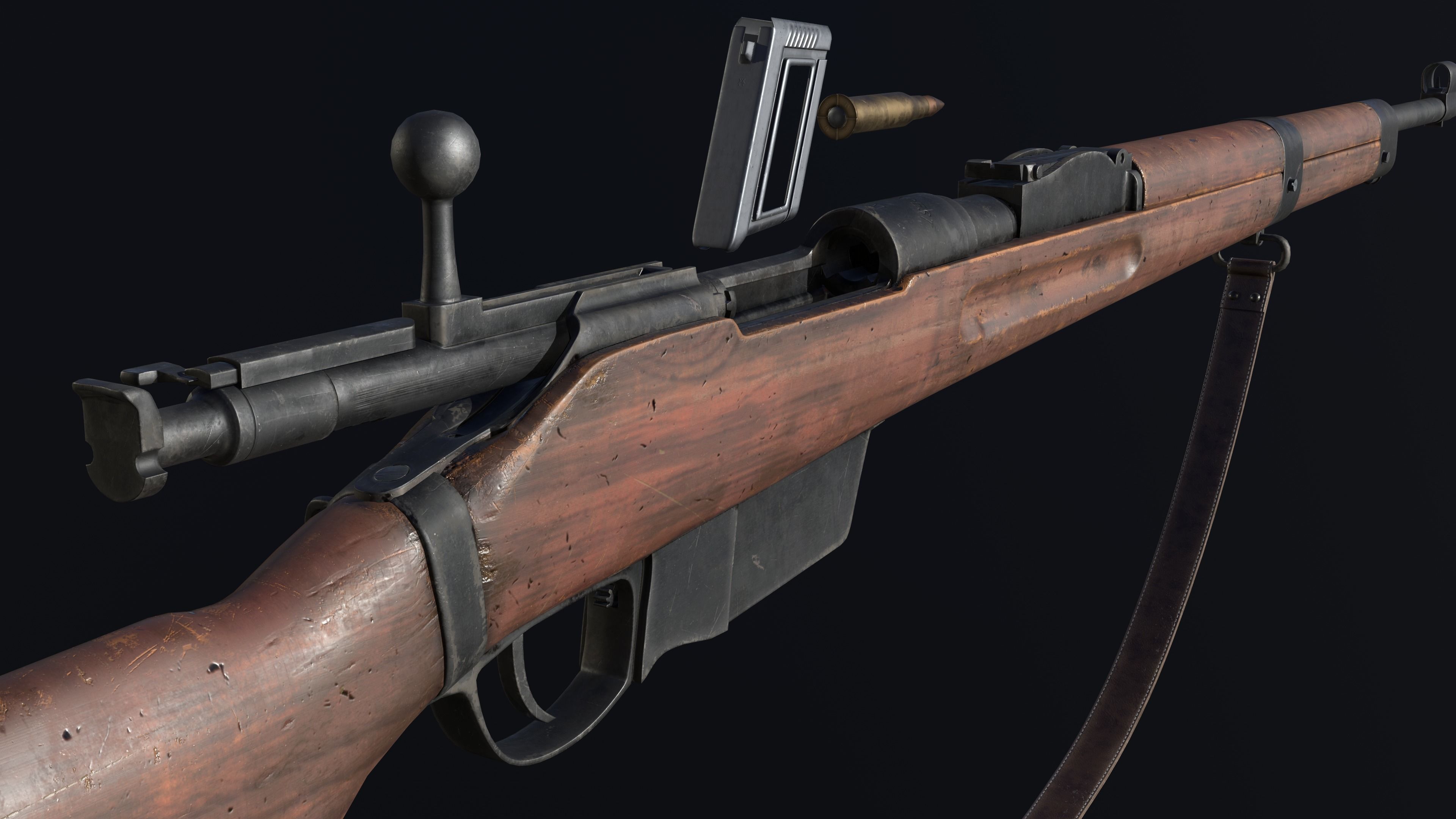 35M Manlicher lowpoly Low-poly 3D model_6