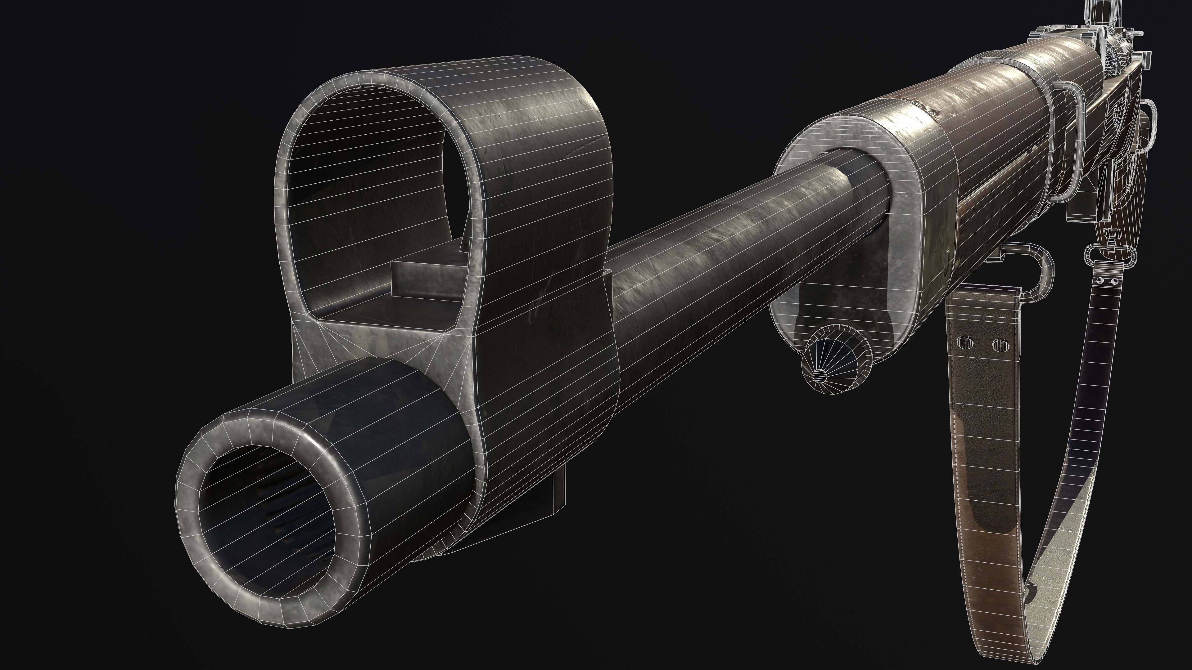 35M Manlicher lowpoly Low-poly 3D model_13