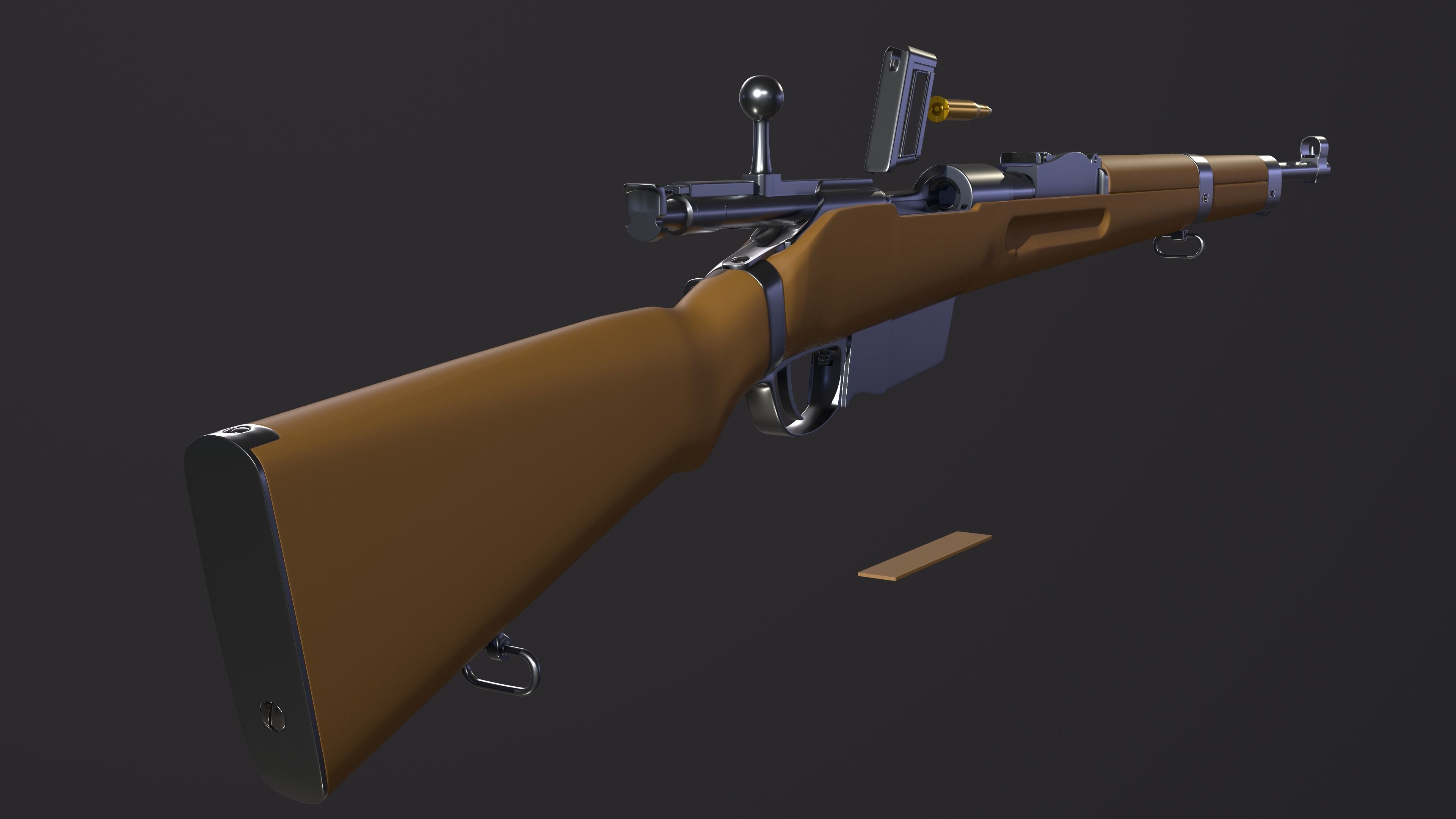 35M Manlicher lowpoly Low-poly 3D model_16