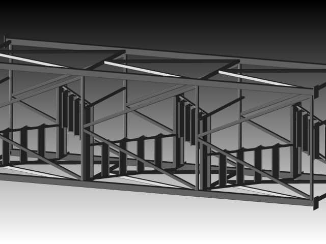 Lattice girder pillar with stairways Free 3D model_3