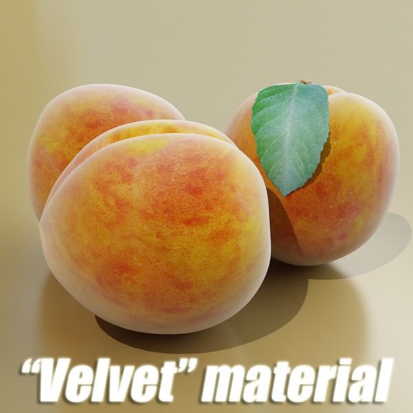 Peaches in Basket 3D model_22
