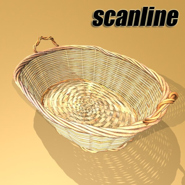 Peaches in Basket 3D model_14