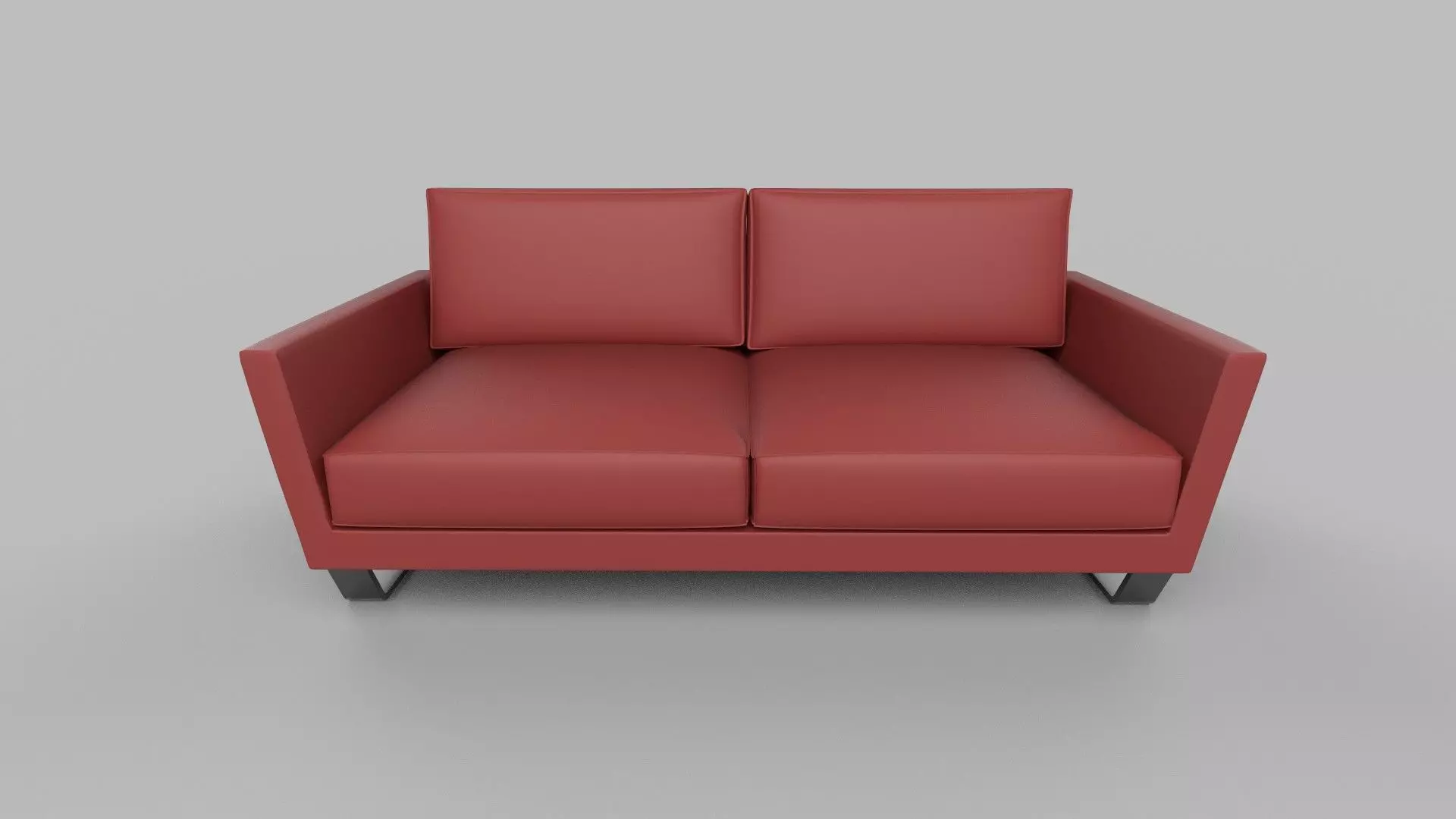  sofa two seater Low-poly 3D model_0