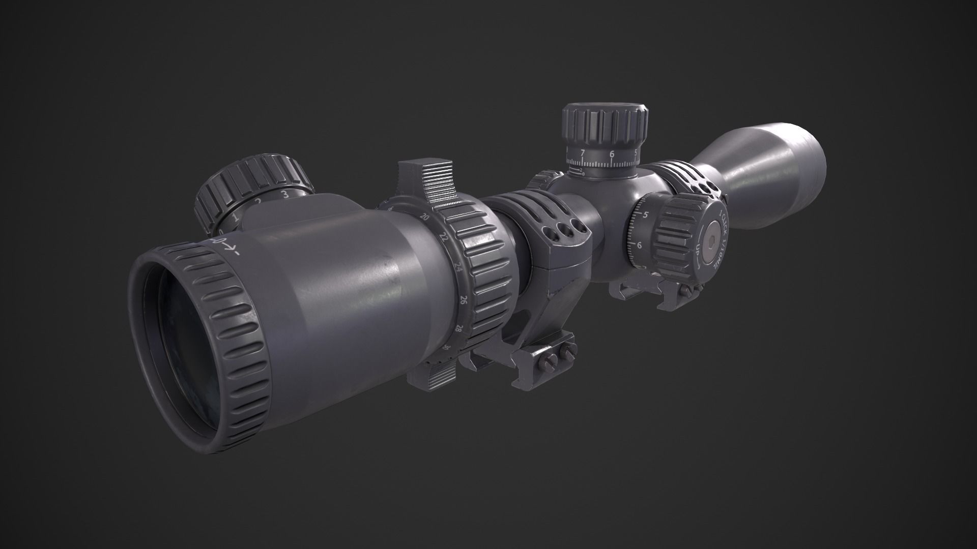 Scope 8x Low-poly 3D model_3
