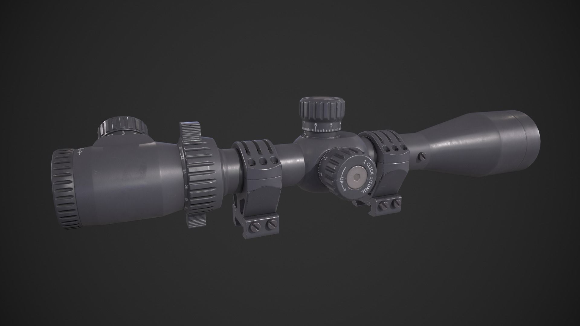Scope 8x Low-poly 3D model_1