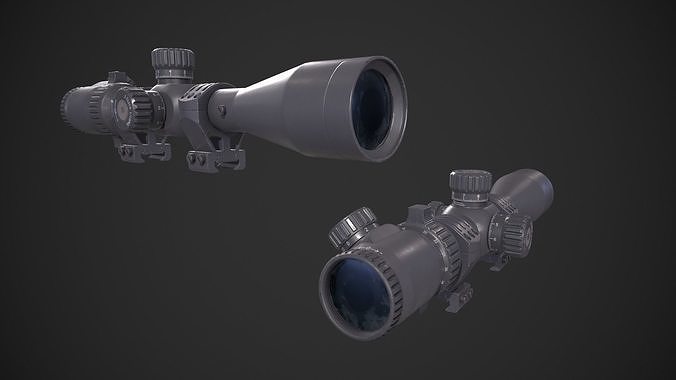 Scope 8x Low-poly 3D model