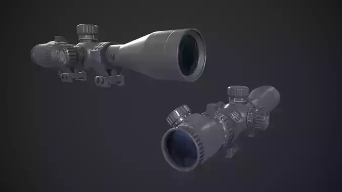 Scope 8x Low-poly 3D model