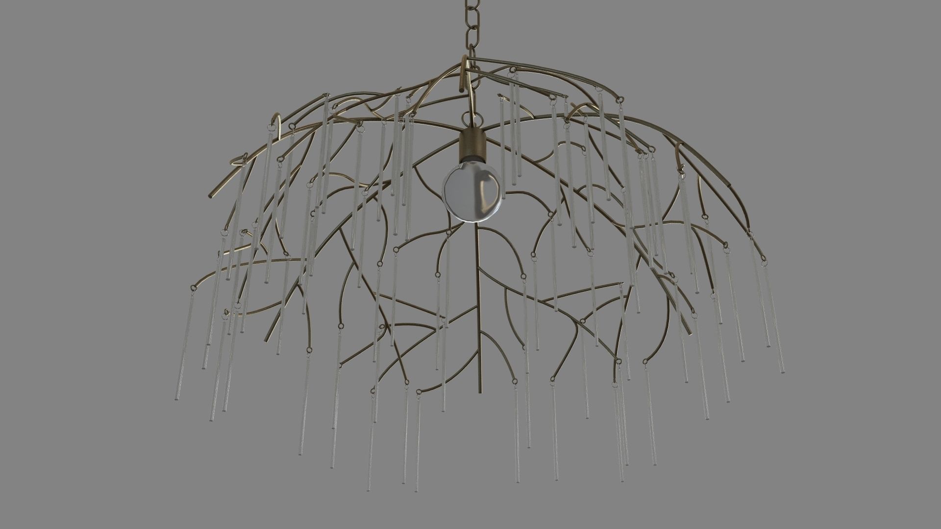 Vine Pendant Brass 3D model_3