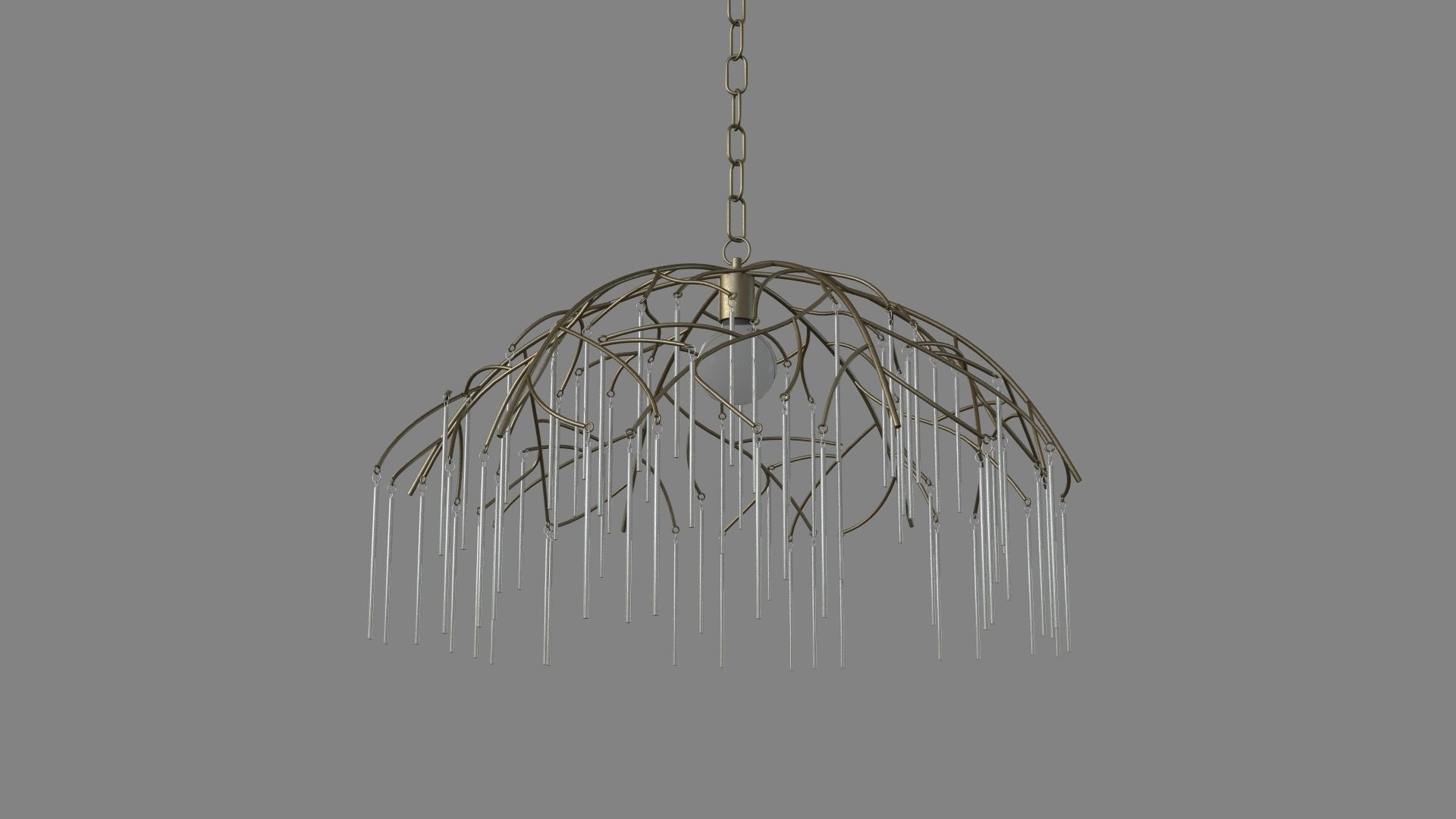 Vine Pendant Brass 3D model_1