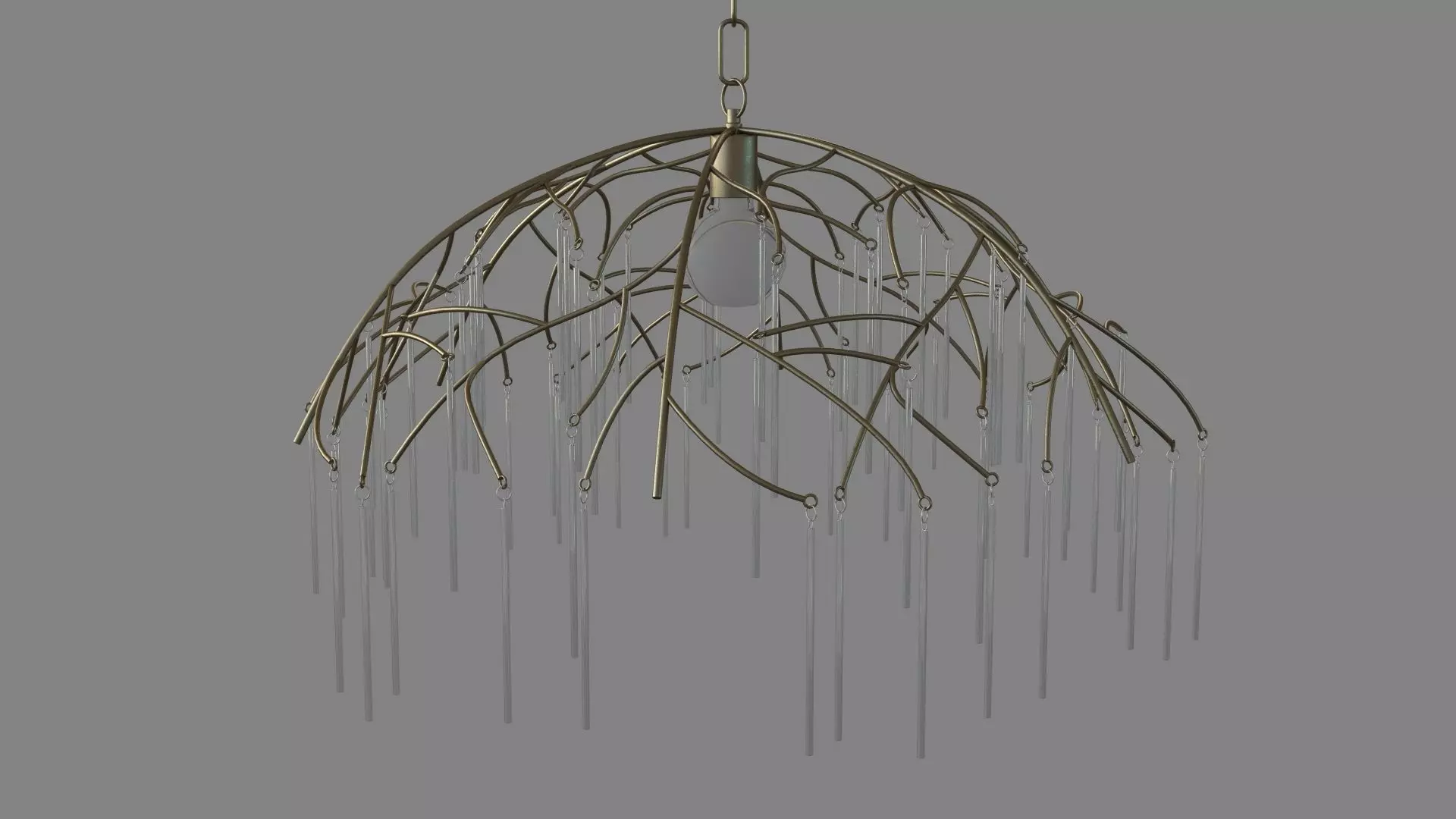 Vine Pendant Brass 3D model_0