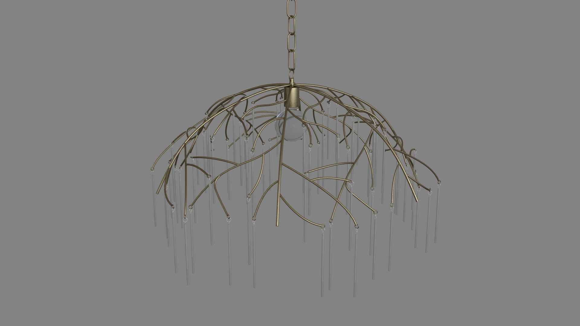 Vine Pendant Brass 3D model_2
