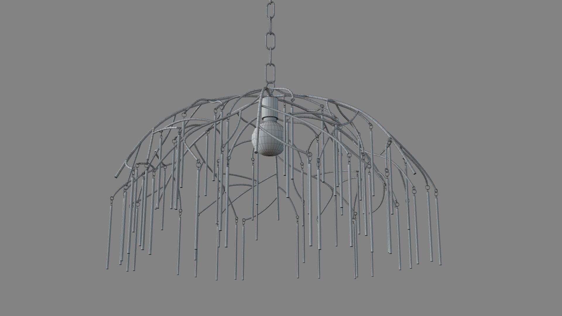Vine Pendant Brass 3D model_5
