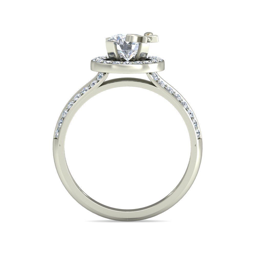 Solitaire Engagement Wedding Bridal Ring 3D print model_1