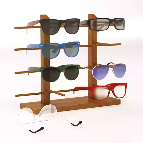 Wooden Sunglass Display Stand
