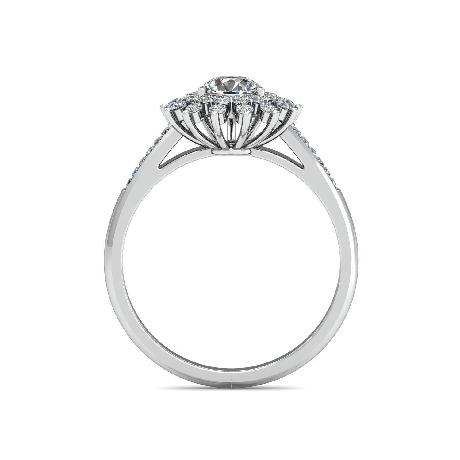 Solitaire Engagement Wedding Ring 3D print model_2