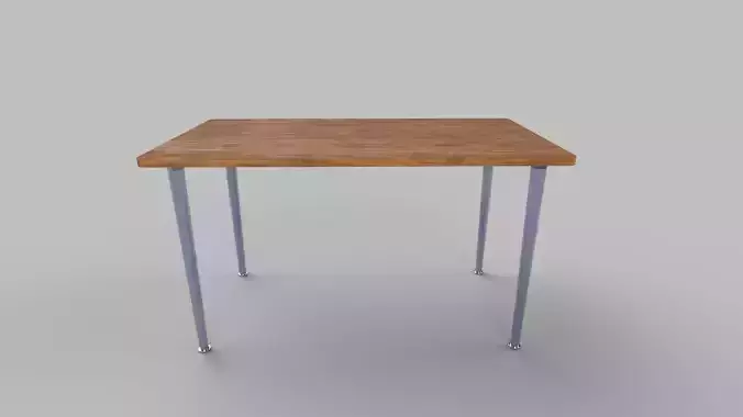 table wooden with metal legs