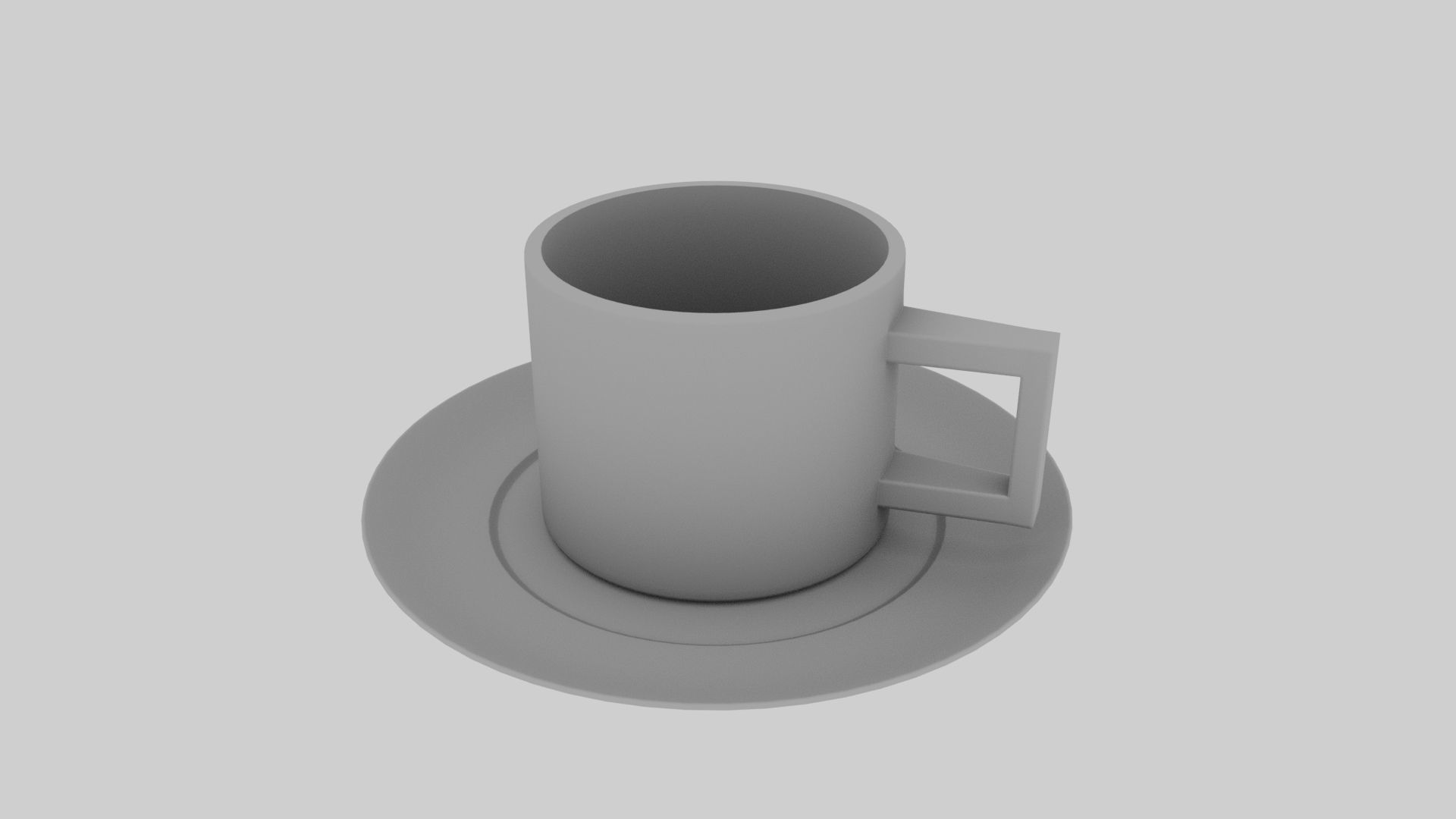 Cup Plate 3D model_3