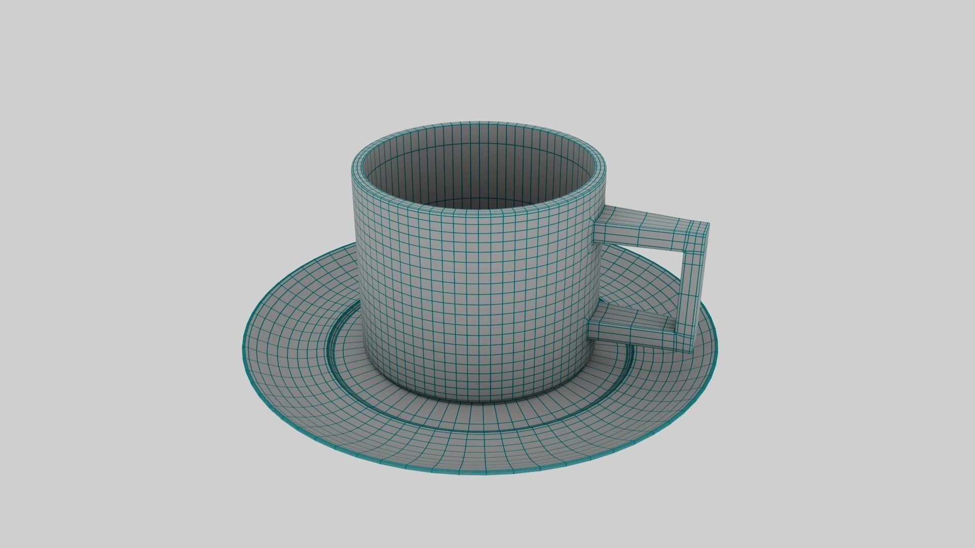 Cup Plate 3D model_4
