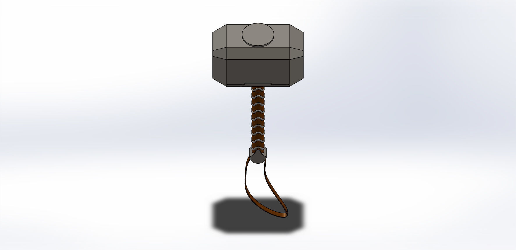 THOR Hammer Mjolnir Low-poly 3D model_10
