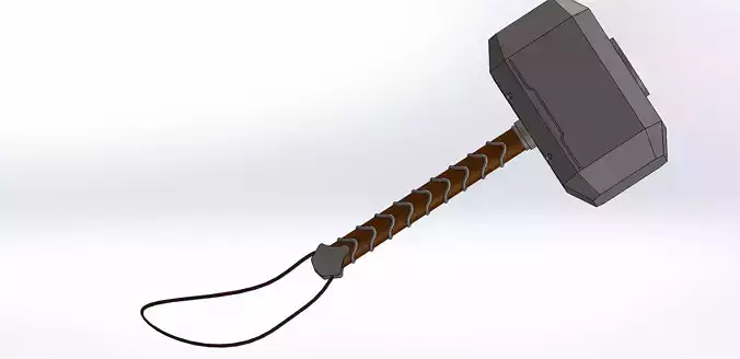 THOR Hammer  Mjolnir  Low-poly 3D model