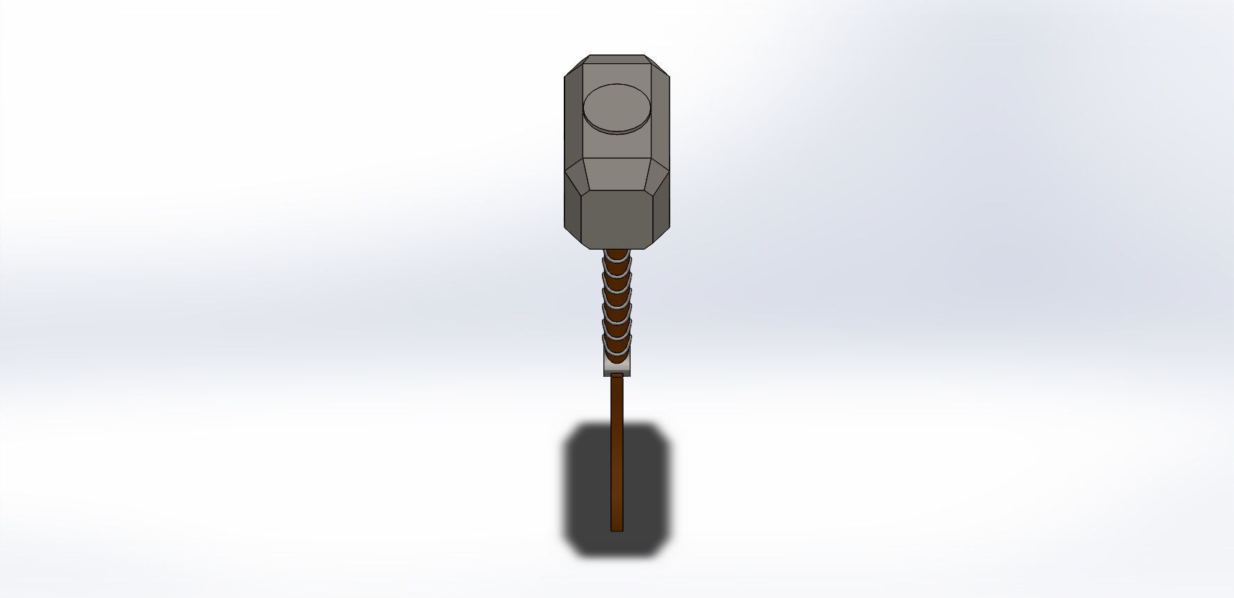 THOR Hammer Mjolnir Low-poly 3D model_4