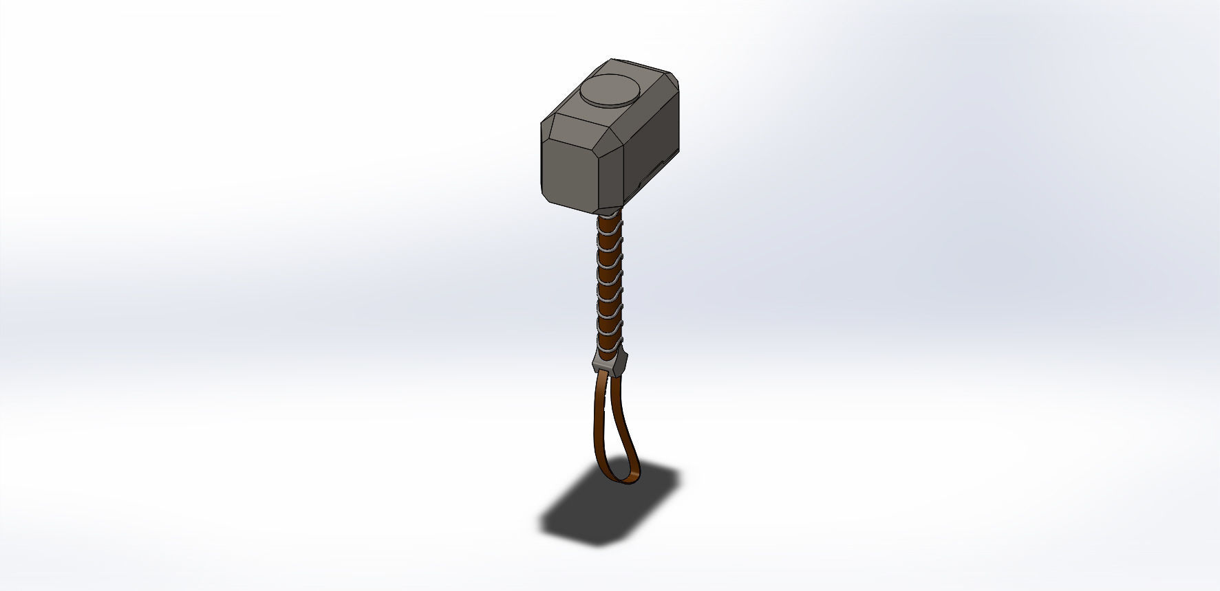 THOR Hammer Mjolnir Low-poly 3D model_5