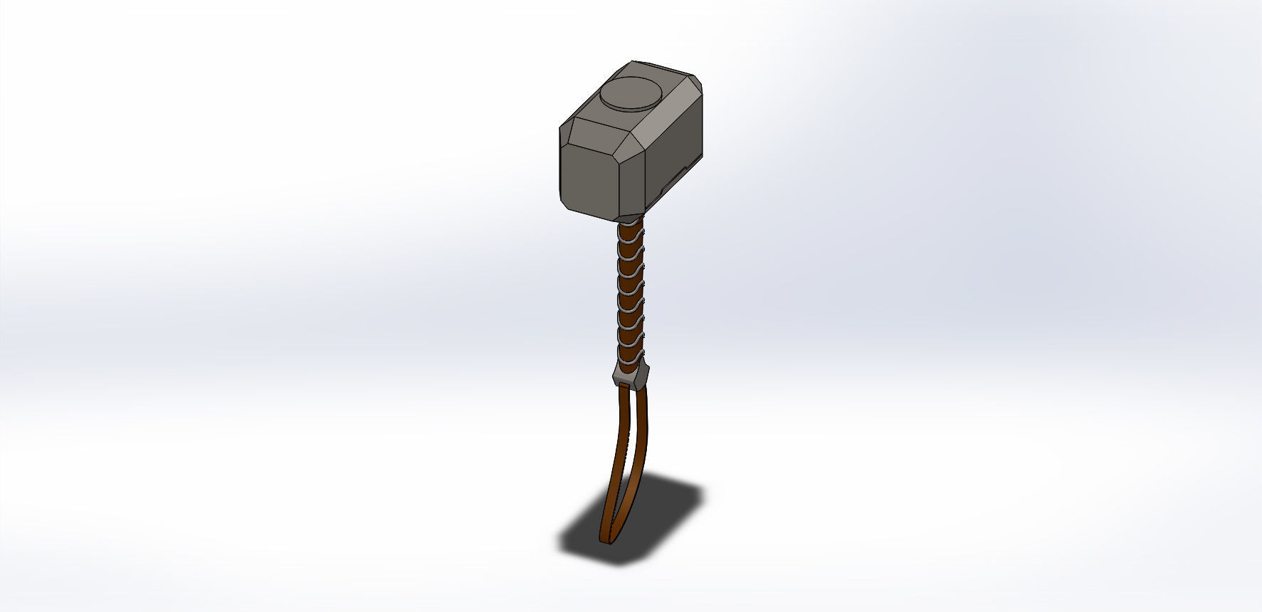 THOR Hammer Mjolnir Low-poly 3D model_11