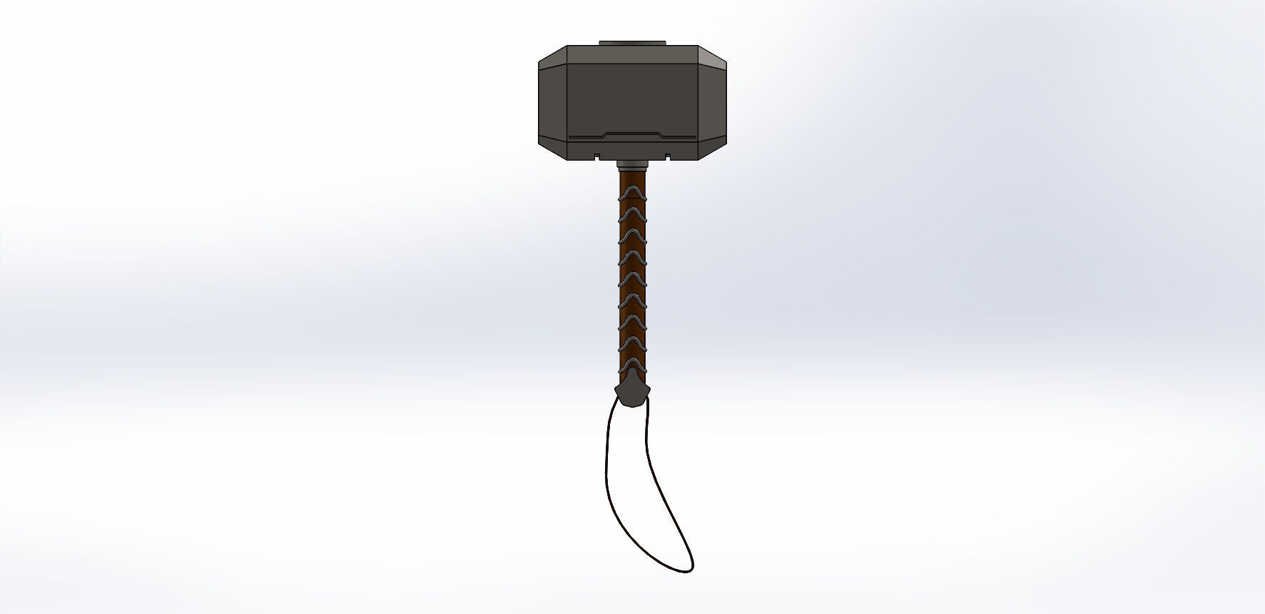 THOR Hammer Mjolnir Low-poly 3D model_2