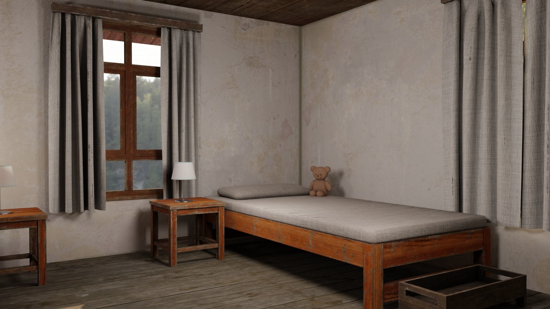 Mountain Lodge Low-poly 3D model_6