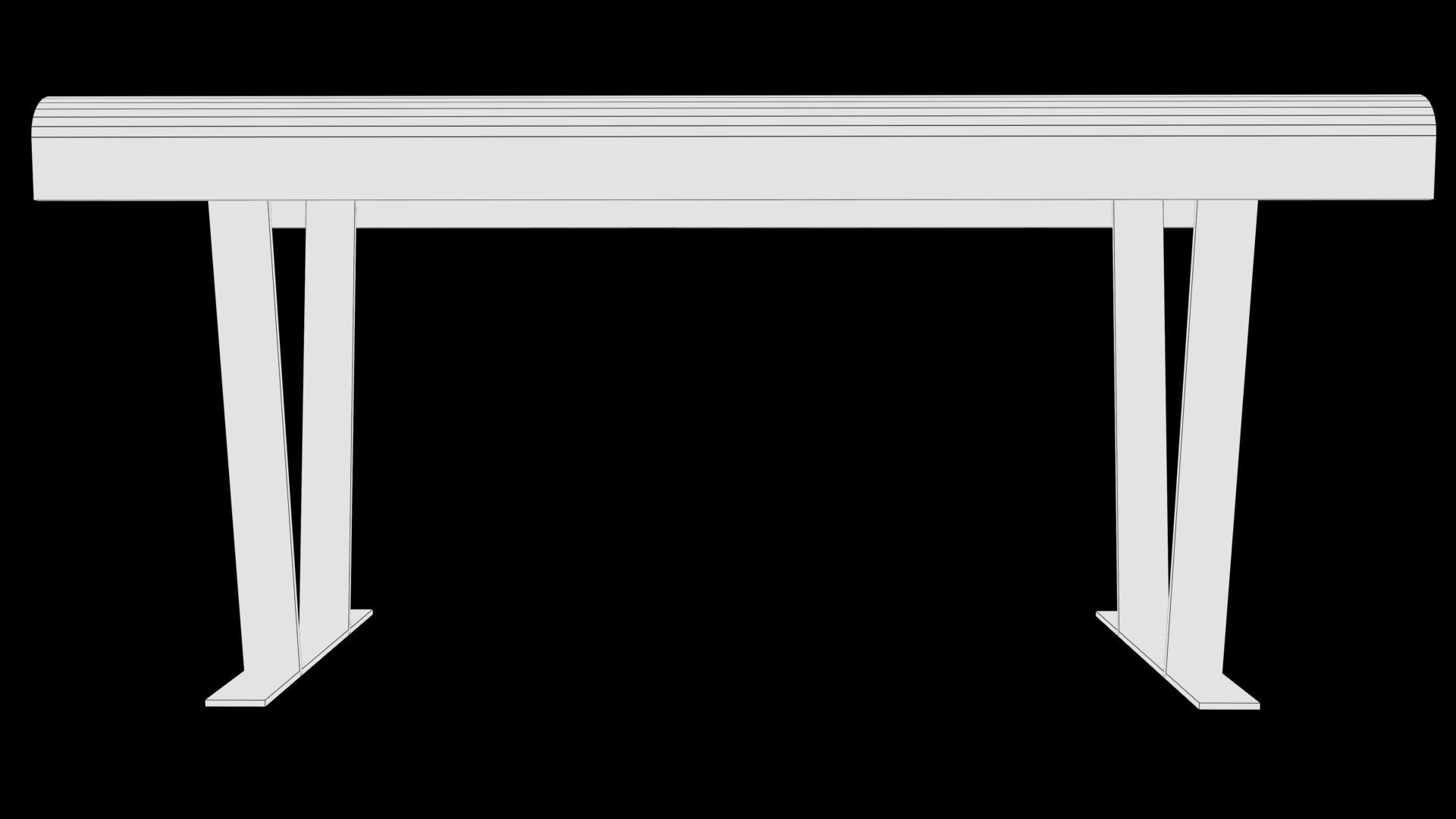 table modern desk Low-poly 3D model_9