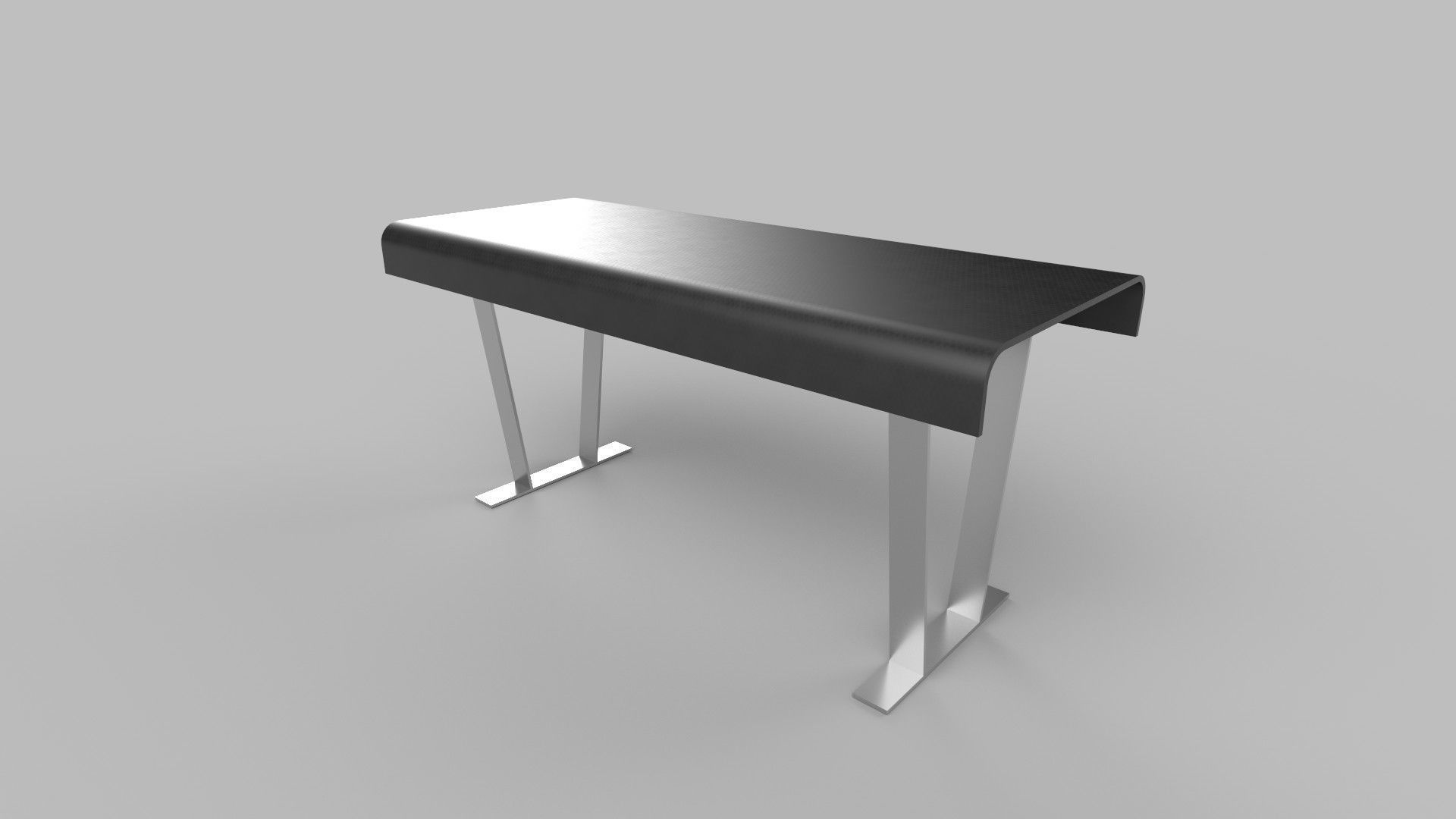 table modern desk Low-poly 3D model_2