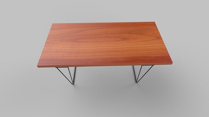 table eames console Low-poly 3D model 5