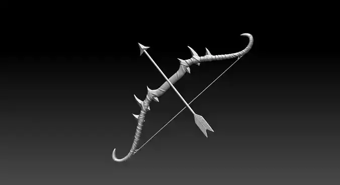 BOW AND ARROW TRIBAL WARRIOR 3D print model