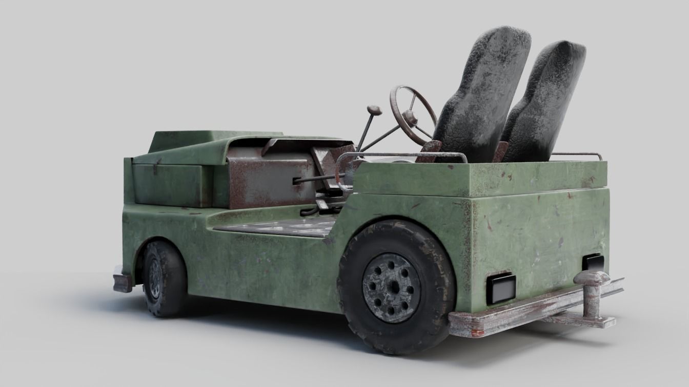 Roofless sparsely-rusty tug Low-poly 3D model_6