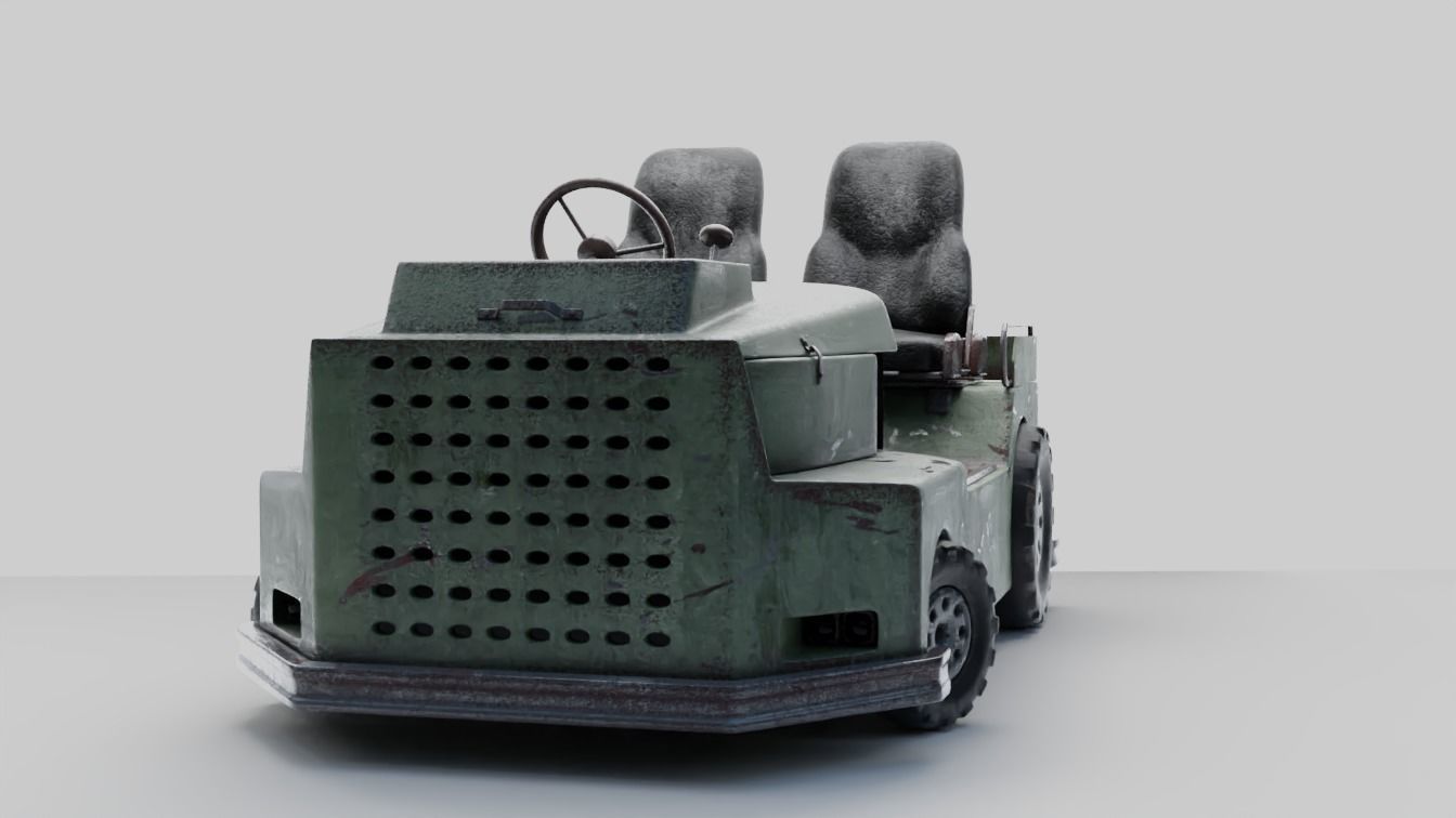 Roofless sparsely-rusty tug Low-poly 3D model_2