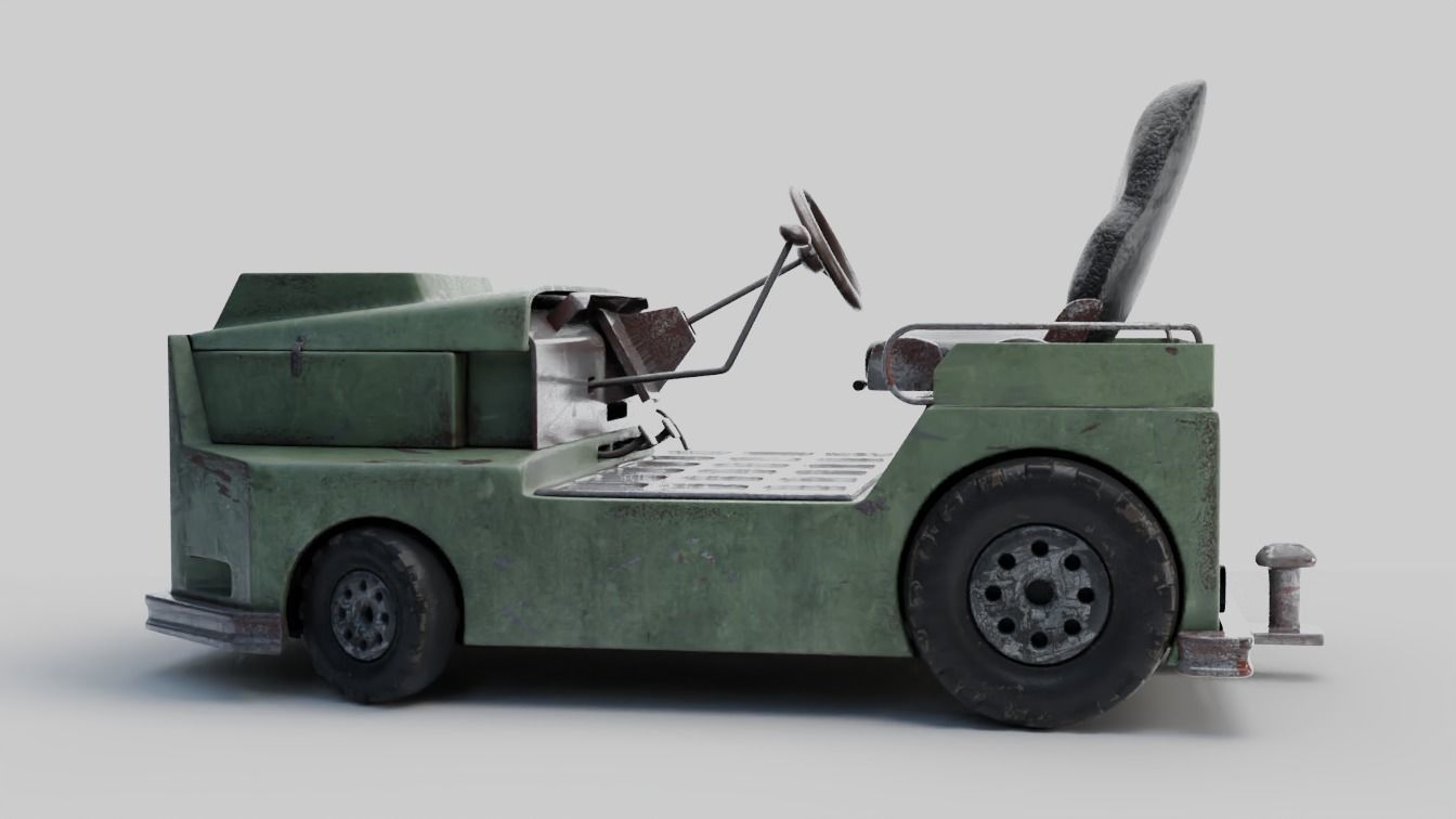 Roofless sparsely-rusty tug Low-poly 3D model_5