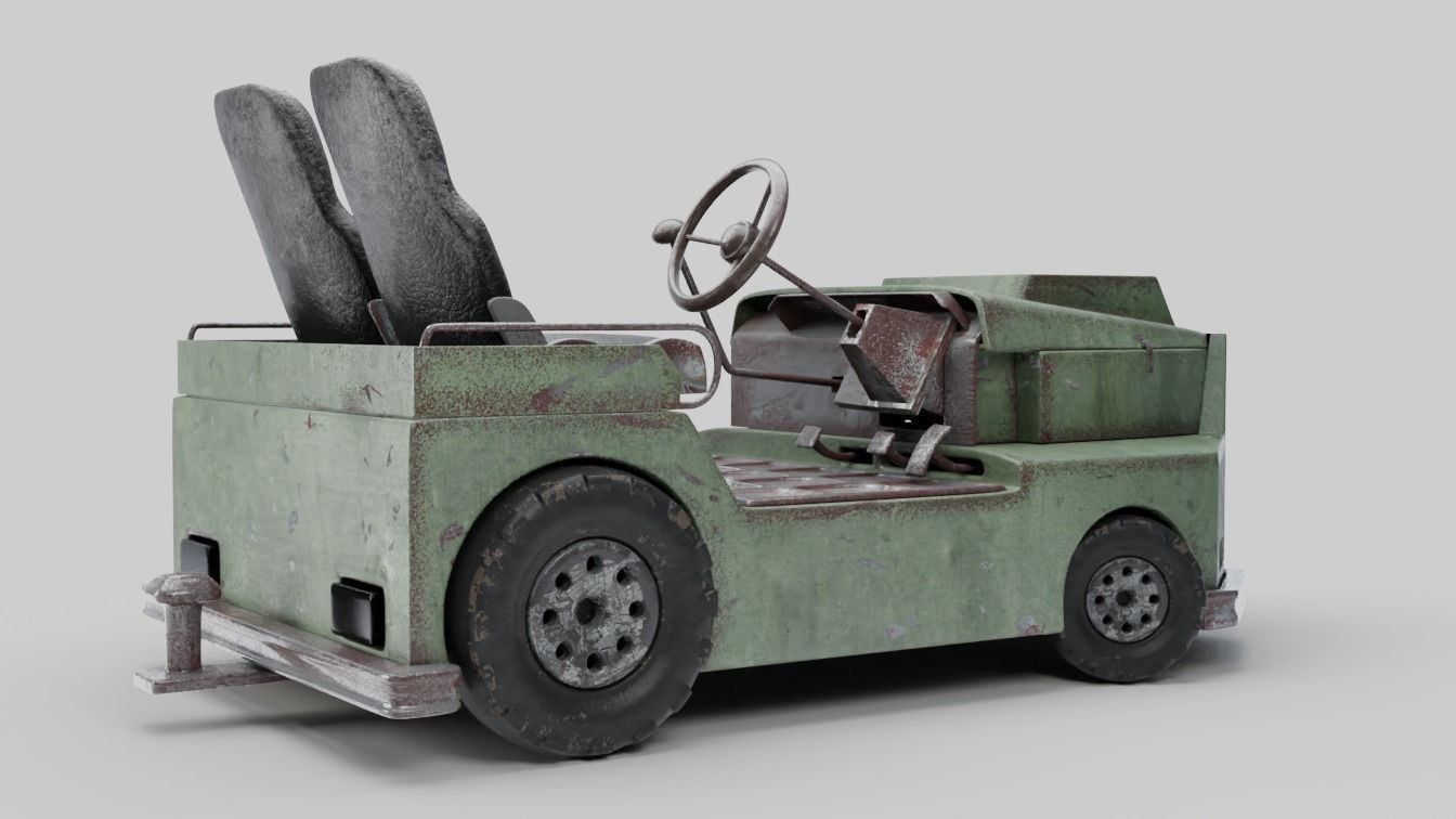 Roofless sparsely-rusty tug Low-poly 3D model_10