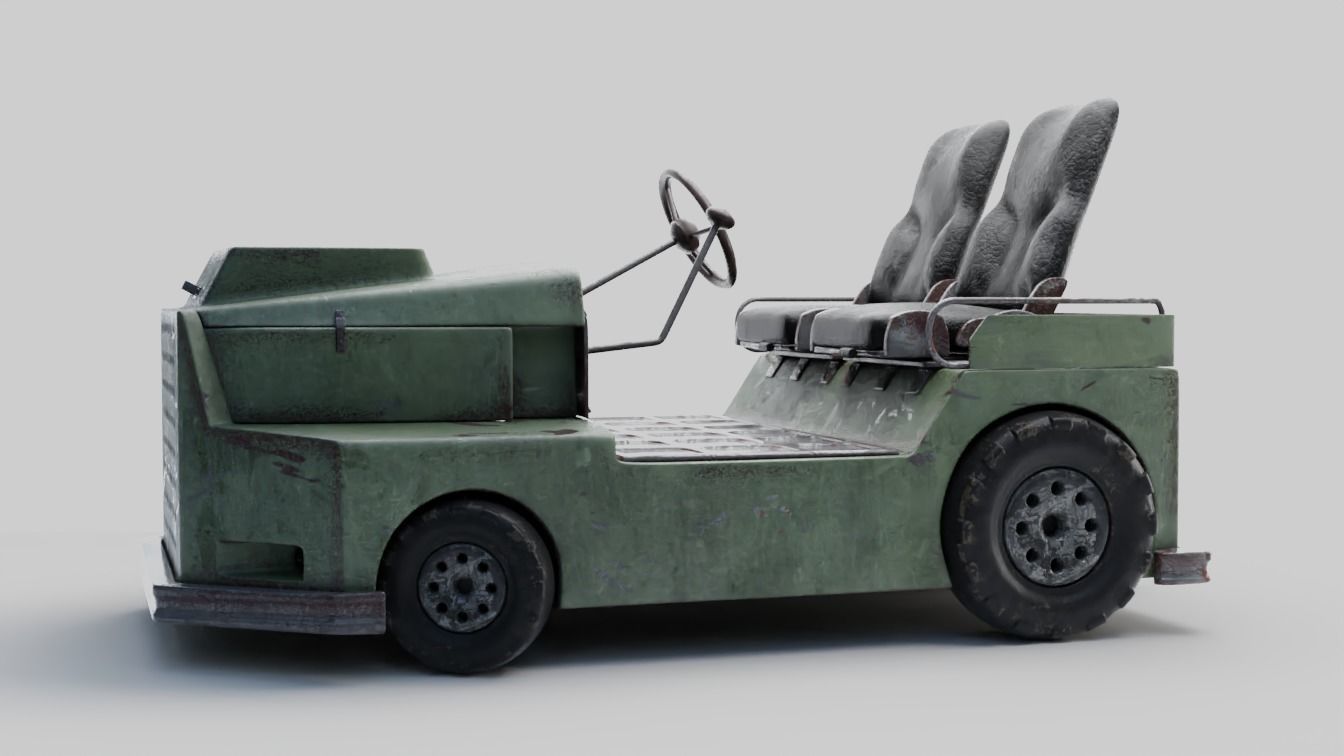 Roofless sparsely-rusty tug Low-poly 3D model_4