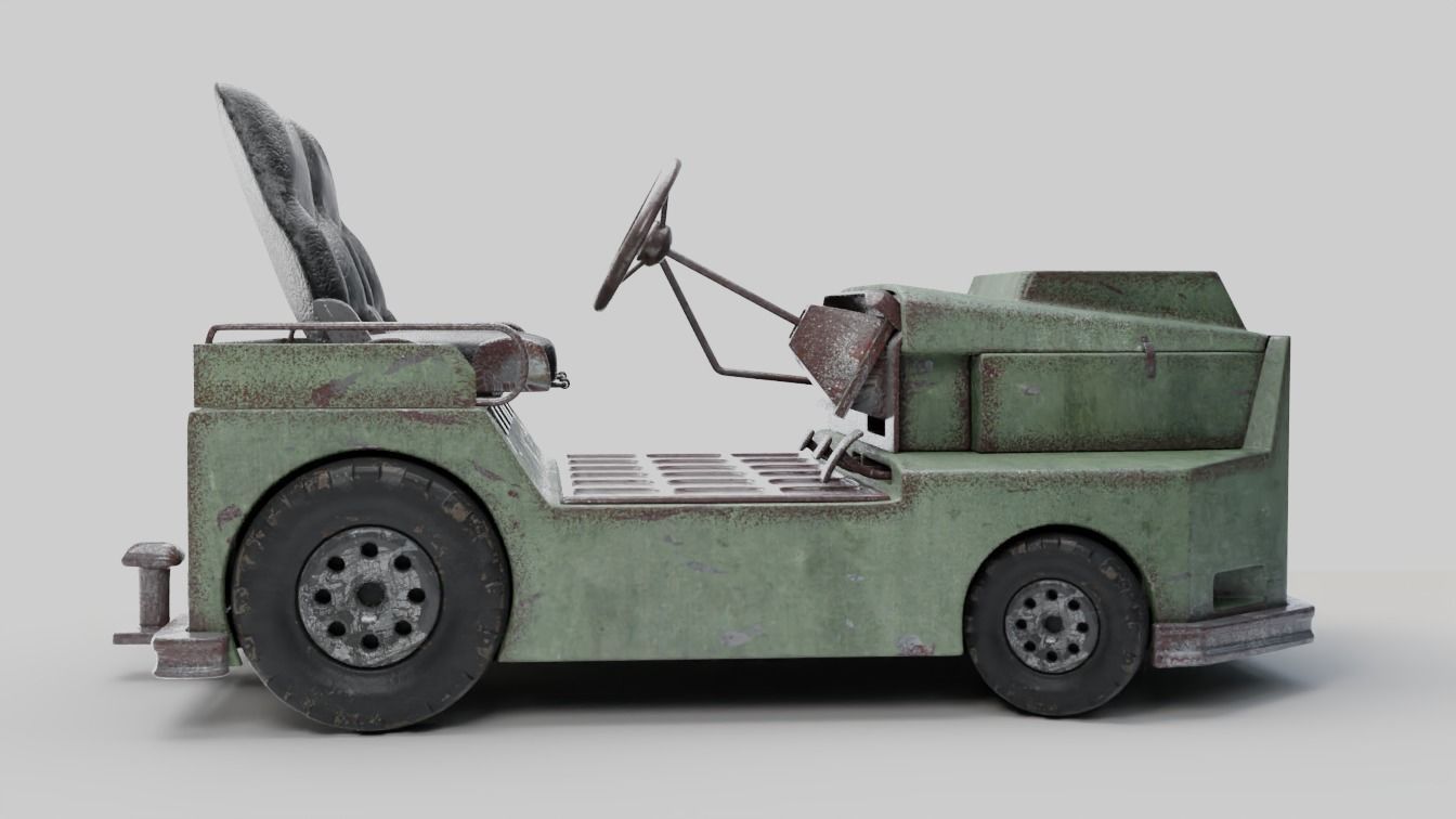 Roofless sparsely-rusty tug Low-poly 3D model_11