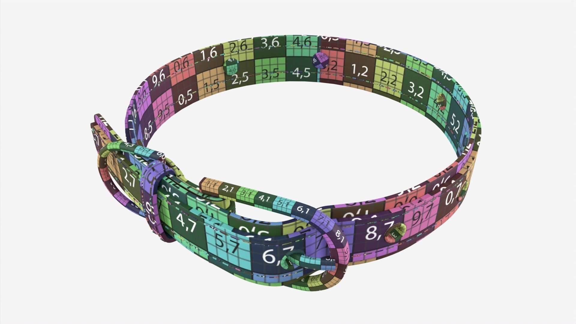 Dog Collar Leather 3D model_12