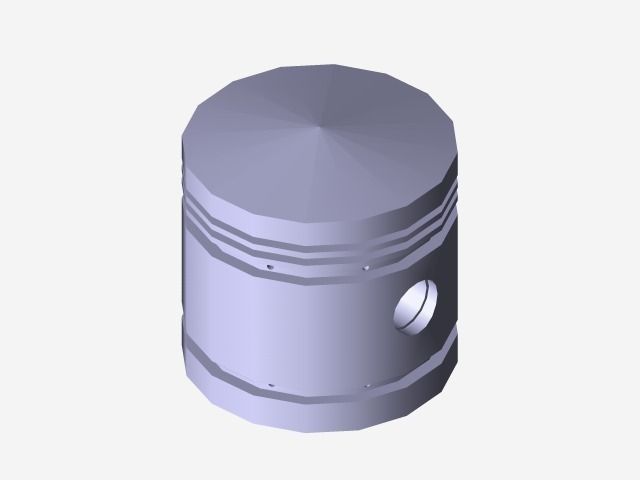Petrol Engine Piston Free 3D model_1