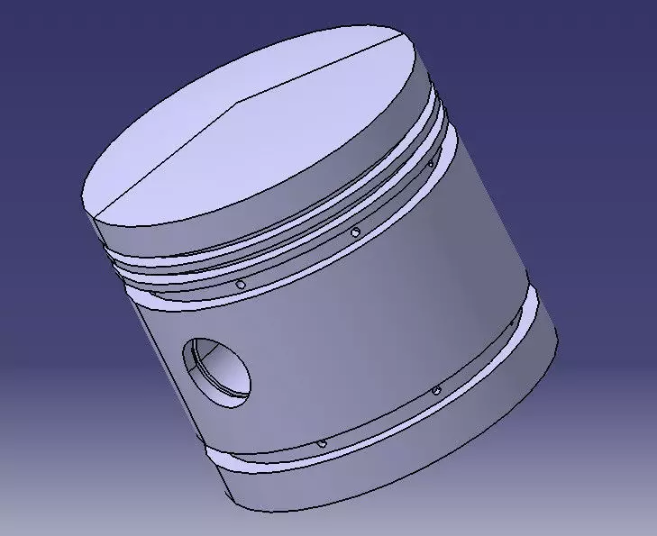 Petrol Engine Piston Free 3D model_0