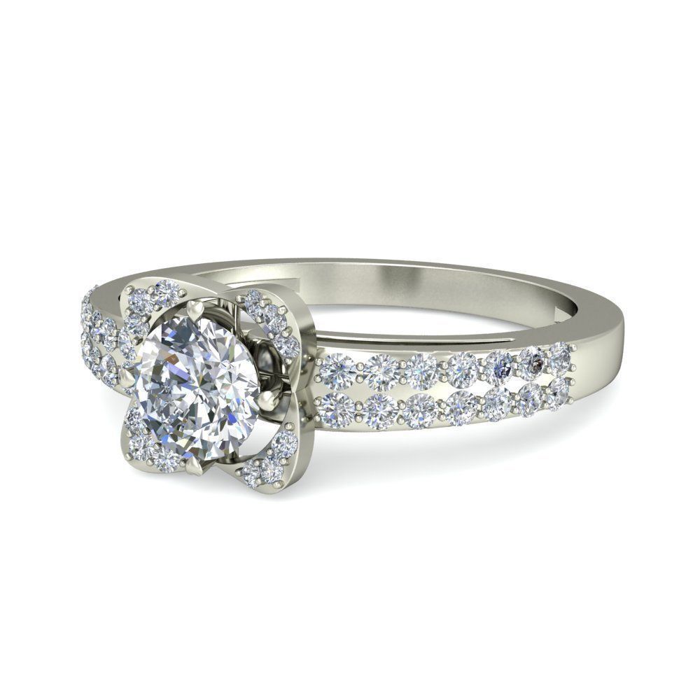 Solitaire Wedding Engagement Bridal Ring 3D print model_4