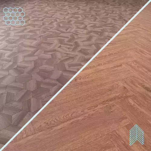 Parquet - Laminate - Wooden floor 2 in 1 Low-poly 3D model
