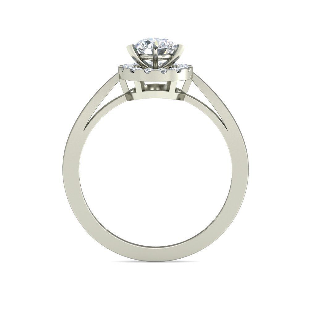 Solitaire Wedding Engagement Ring 3D print model_1