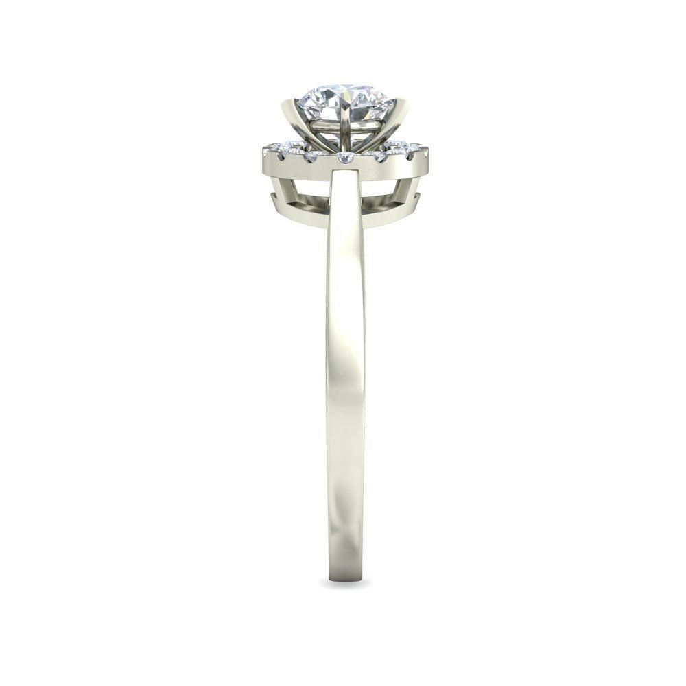 Solitaire Wedding Engagement Ring 3D print model_2