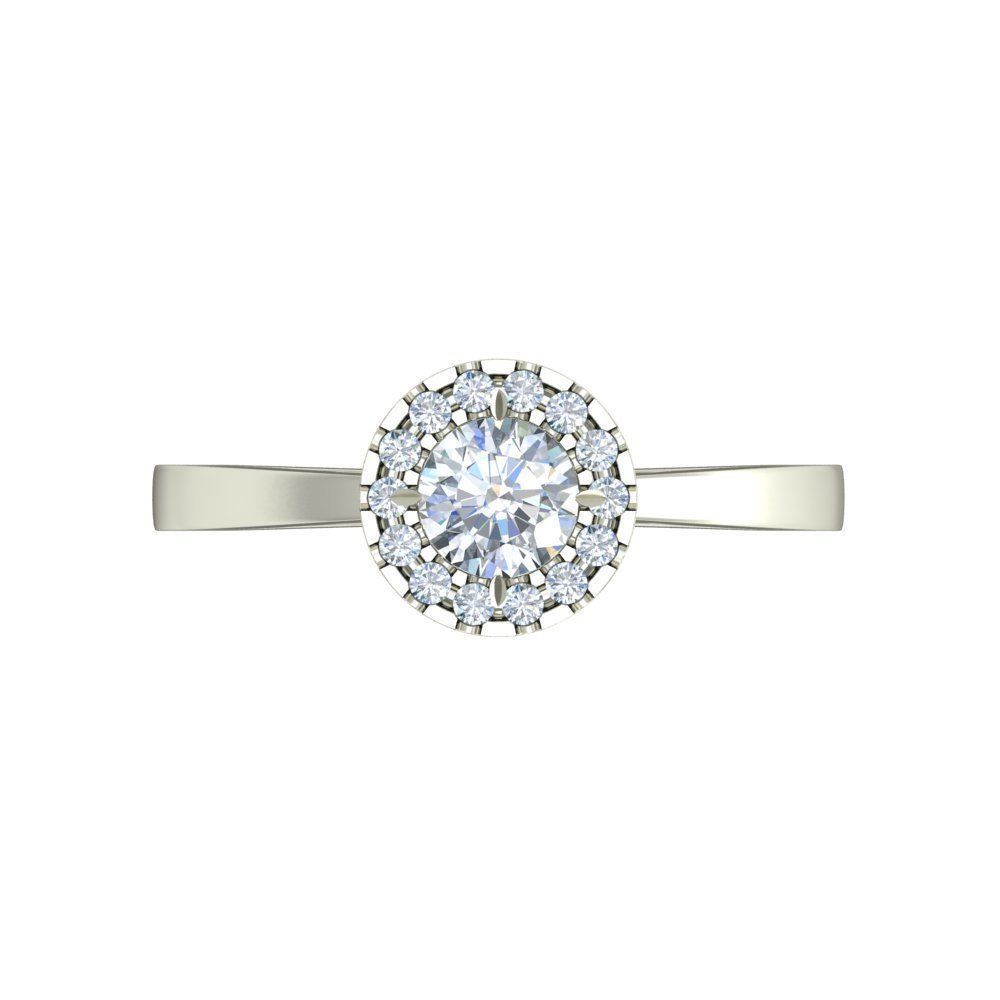 Solitaire Wedding Engagement Ring 3D print model_3